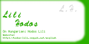 lili hodos business card